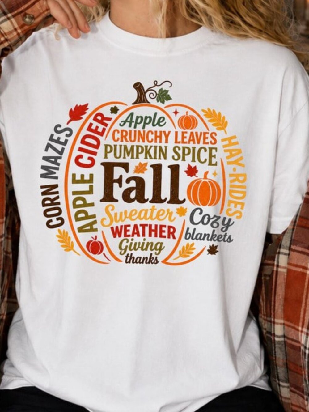 Graphic Fall Vibe Shirt, Autumn Pumpkin Tee, Cute Fall Shirt Gift